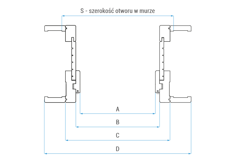 Szerokość otworu w murze - ościeżnica modern