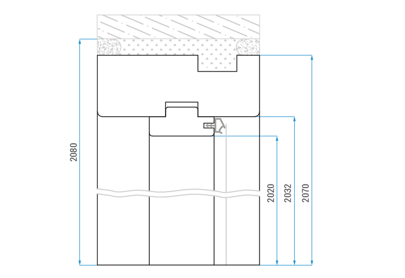 BORD MDF - Wysokość otworu w ścianie
