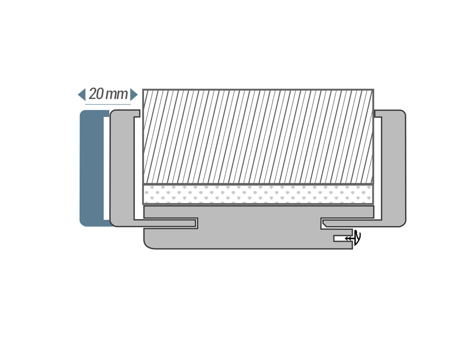Adjustable non-rebated door frame - details