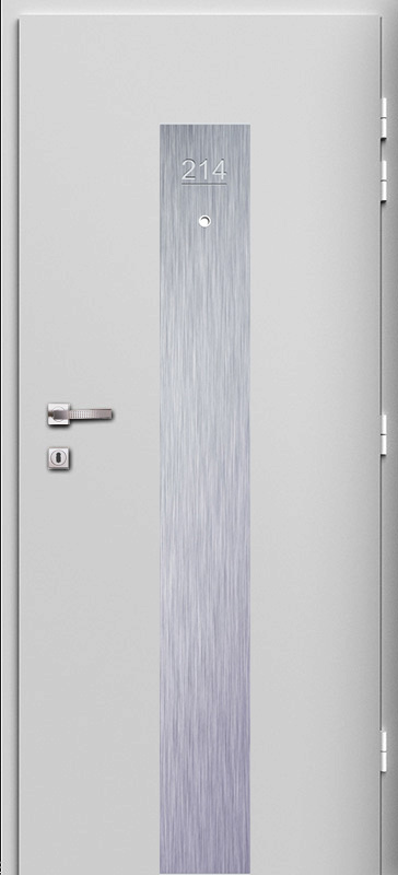 model 1 - EI30 lub EI60 z panelem stalowym z numerem pokoju