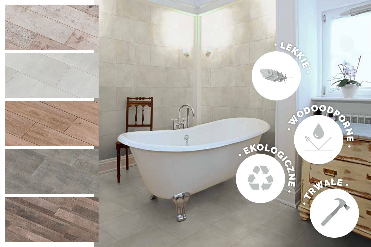 Łazienka wykończona płytkami kompozytowymi Ceramin Vario od Classen zachowa swój estetyczny wygląd na długie lata