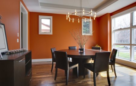 What to combine orange with on the walls?